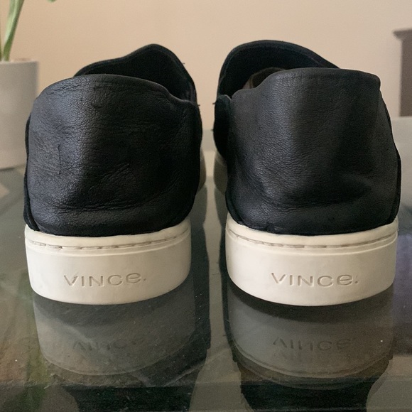 🔥1/2 of Summer Sale!🔥 VINCE Garvey Round Toe Slip-On Suede & Leather Sneakers - Picture 7 of 14